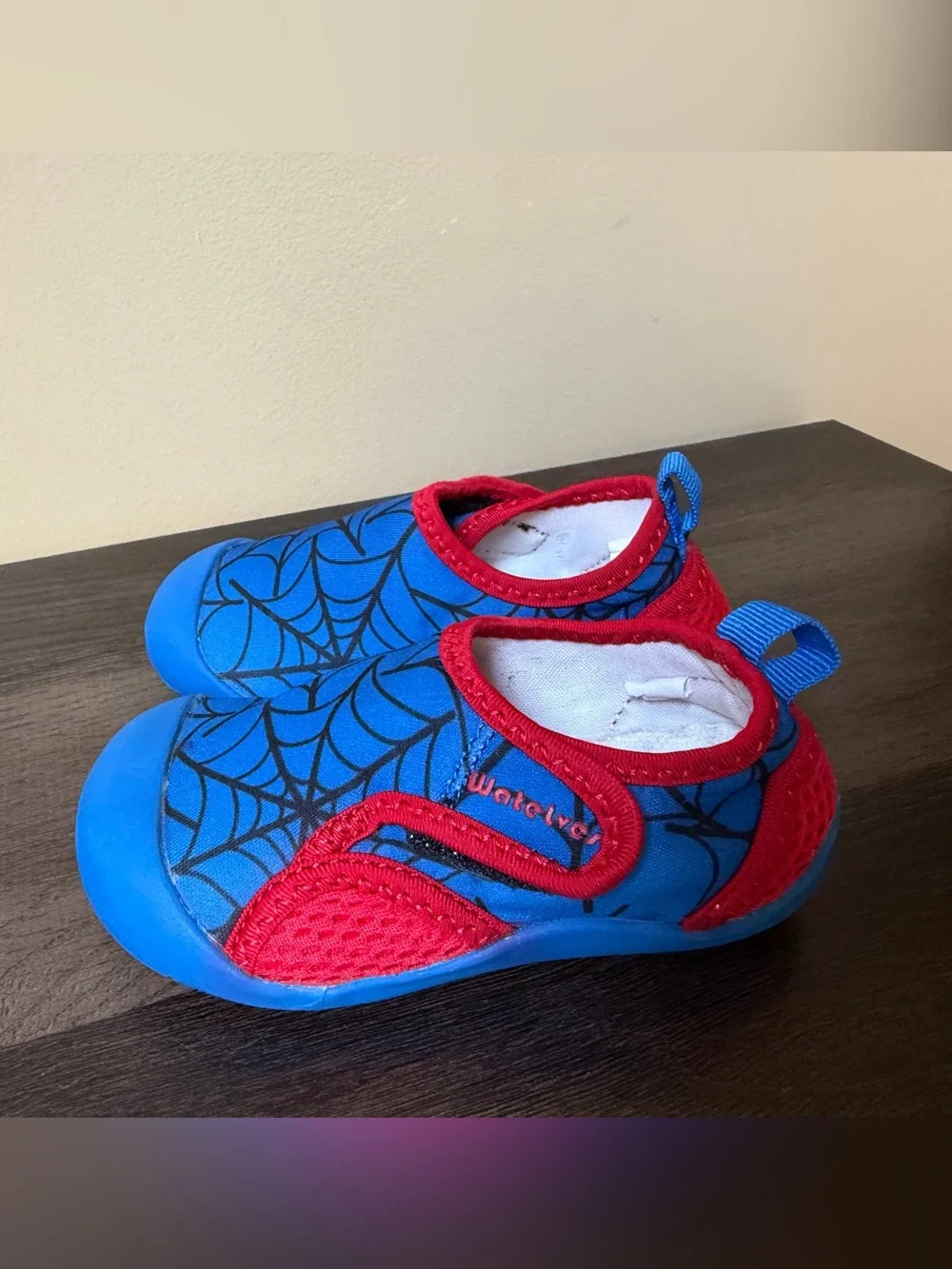 Water Kids Toddler Blue & Red Spiderweb Water Shoes Aqua Shoes